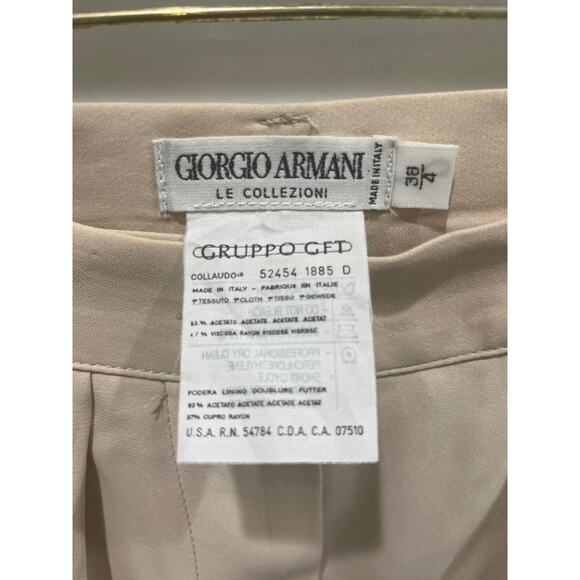 Giorgio Armani Vintage High Waist Cream Long Shorts Sz 4 - Picture 3 of 7